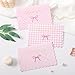Crisky Thank You Cards with Envelopes,50 Pack Pink Thank You Cards Bulk Bow Style for Baby Shower, Birthday, Wedding Decoration Party Favors
