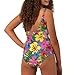 Shin Fashion Girls Teen Bathing Suit One Piece Swimsuit Hawaiian Pattern Vibrant Tropical Floral Print Summer Retro Beach Wear Quick Dry Swim Dress 9-10 Years