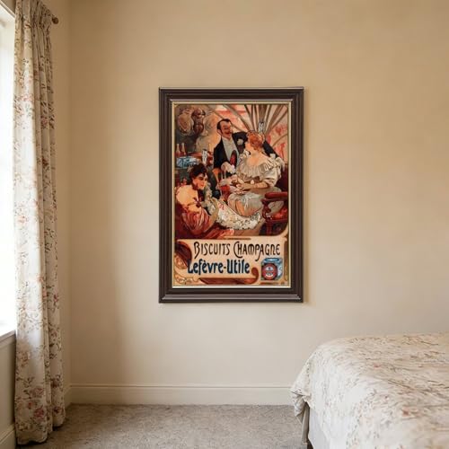 Alphonse Mucha Biscuits Champagne impression toile cadre suspendu bureau 40x61 - 3