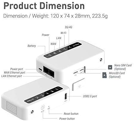 XE300Puli 4GLTE Mobile Smart VPN Router Portable WiFi Wireless Travel Hotspot EMEAEP06 E Module installed RouterAccessPointExtenderWDSMode OpenWrt 5000mAhBattery OpenVPNClient