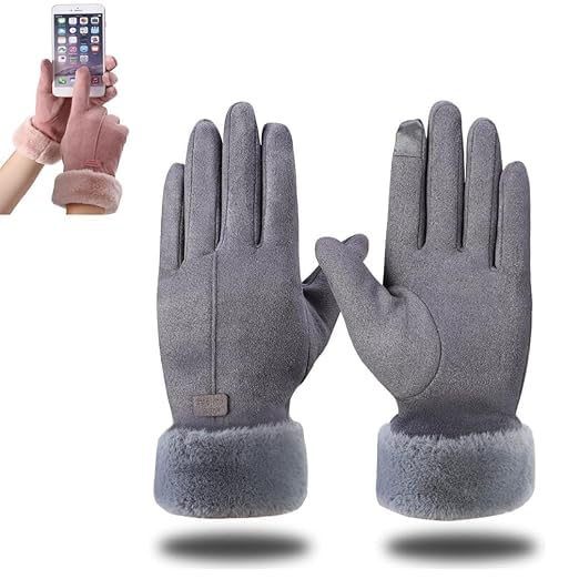 tomorrow fashion Tomorrow Blue Winter Gloves for Women, Warm Knit Gloves Women, Blue Gloves for Women, Blue Wool Gloves Women, Winter Driving, Skiing, and Casual Wear (BLUE-08, Standard)-picture-50