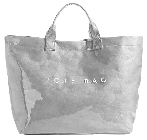 Image of Caistre Women's PVC Tote Handbags Shoulder Bag Winter Fall Fashion Kraft Paper Tote Bag Y2K Large Shopping Bag