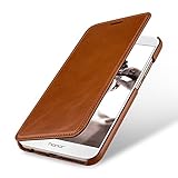 StilGut Leder-Hülle kompatibel mit Huawei Honor 8 Pro Book Type, Cognac
