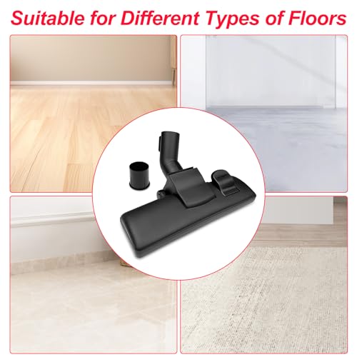 WinGluge Staubsauger Bürste Universal 32/35mm, Umschaltbar Staubsaugerdüse für Teppich und Hartboden, Staubsaugerbürste mit 2 Rollen, Bodendüse mit Bürste und Anschluss-Adapter, Staubsauger kopf