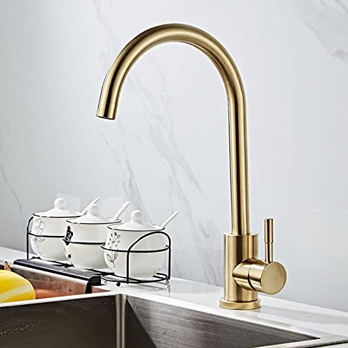 Robinet d'évier de cuisine commercial en acier inoxydable pour espace bar et salle de bain