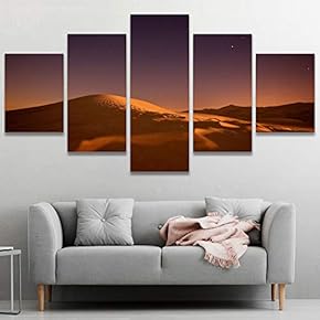 signwin 5 Panel Canvas Wall Art Desert at...