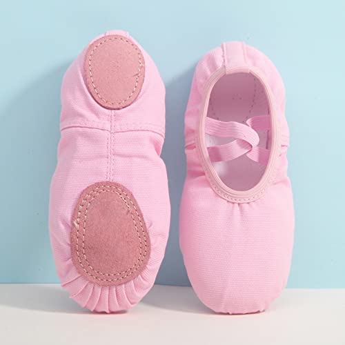 Ballet Shoes for Girls Canvas Dance Slippers Split Soft Flat Sole Yoga Gymnastics Shoes(Toddler/Little/Big Kid) (C, 10.5 Little Child)3
