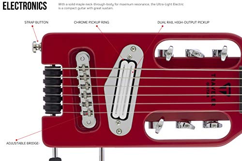 Traveler Guitar Ultra-Light Solid-Body Elektrische Gitaar (ULE TRDG),Torino Rood - Image 5