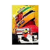 Impression d'art Ayrton Senna Legend F1 - Poster esth�tique sur toile - D�coration murale pour salon, chambre � coucher - Style sans cadre - 20 x 30 cm