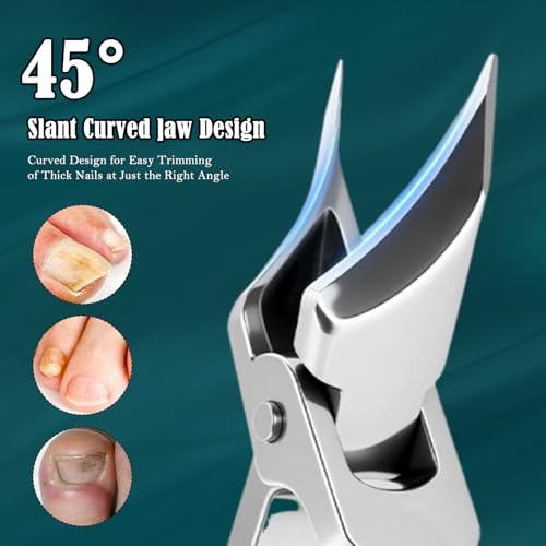 Image of TecoKart Nail Cutter Set - 3Pcs Sharp Stainless Steel Nail Clipper & Trimmer Kit for Adults, Professional Manicure Set for Men & Women, Portable Nail Cutter with Storage Box (Green)