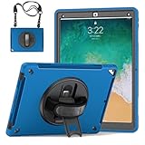 ★ Support pliable pivotant à 360° : facile à ouvrir et à fermer, il offre plusieurs positions pour regarder ou taper. L'étui offre protection et commodité lorsque vous jouez ou travaillez avec votre tablette. Accrochez-le n'importe où pour vous divertir et utiliser facilement votre étui.