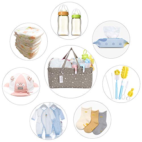 Cesta para pañales Hinwo con 3 compartimentos y divisor desmontable 7