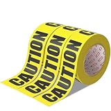 SWRT 3 Rolls Premium Yellow Caution Tape, 3 Inch x 1000FT(Total 3000FT)
