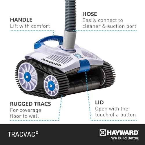 Hayward W3HSCTRACCU Tracvac Lightweight Automatic Suction Vacuum Cleaner With Hose And Valve For In Ground Swimming Pool Maintenance thumb #6