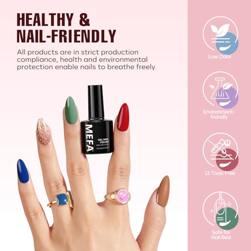 Mefa MF-00196 56 Pcs Gel Nail Polish Kit thumb #3