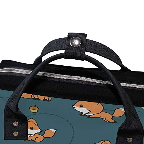 Mochila escolar de viagem, faculdade, bolsa de ombro, mochila escolar divertida para bebês raposas s