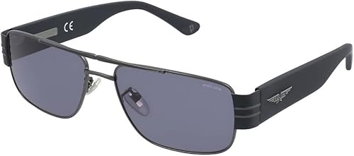 Police Gafas de sol Origins 29 (SPL-A-55 08H5) Matt Gun - Negro Mate - Gris Lentes Gradient, Gun Metal Mate - Negro Mate