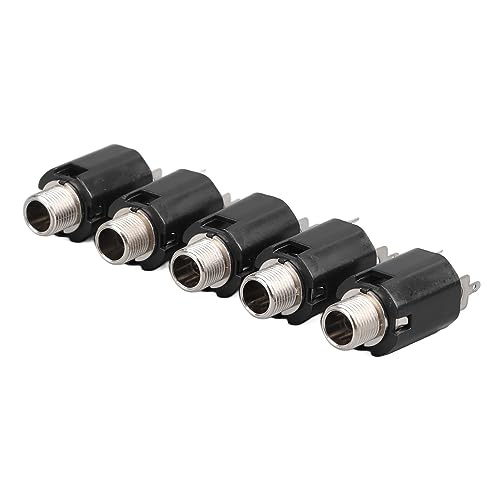 3-Pin Guitar Audio Jack, Easy Installation Plastic Stainless Steel Wide Compatibility Guitar Audio Jack Reduces Disturbance for Maintenance