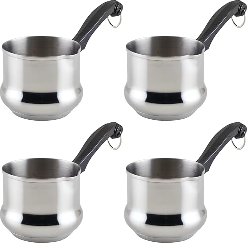 Image of Farberware Classic Series Stainless Steel Butter Warmer, Melting Pot, Milk Warmer Pot 0.6 Quarts (Pack of 4)