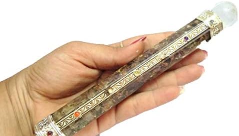 Jet Energized Amethyst Orgone Chakra Stick Massage Wand 5.5"-6" Long Approx. Free 40 Page Booklet"Jet International Crystal Therapy" A+