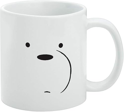 We Bare Bears - Taza de café de cerámica con diseño de oso de hielo, tazas de regalo novedosas para café, té y bebidas calientes, 11 onzas, color