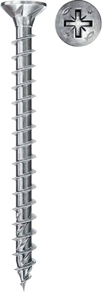 Fischer Wood Screw Box, 4.5 x 30 mm, 50 Pieces, Zinc Plated Finish, Galvanised, 4,5X30 - Image 2