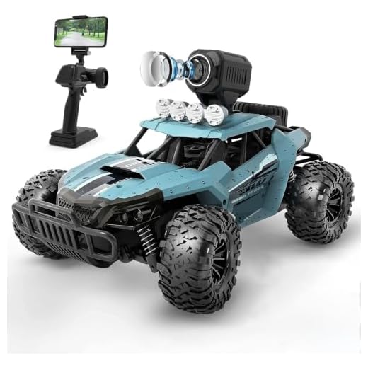 Ferngesteuertes Auto, DEERC RC-Cars 1:16 RC Rennauto mit Kamera 720P Offroad Truggy Monstertruck 2.4-GHz, Spielzeug Fahrzeug für Erwachsene und Kinder (36W)