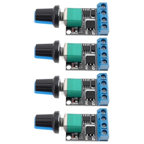 EMSea 4 Stücke PWM DC5V-16V 10A Motordrehzahlregler Spannungsregler Stufenloser Drehzahlregler Geeignet Für Gleichstrommotorlüfter Aquarium Sauerstoffpumpe