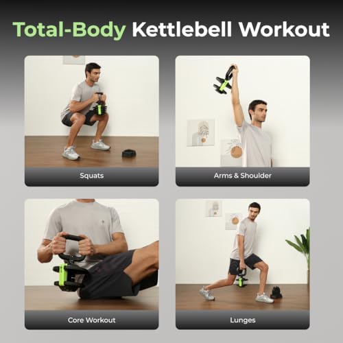 Image of Cult 10Kg Adjustable Kettlebell | 12 Weight Options (1kg-10kg) | One-Hand 1-Second Dial | Compact & Durable Home Gym Kettlebell - Black