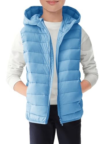 Image of Haloumoning Boys Puffer Vest Kids Sleeveless Zip Up Jackets