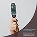 Spornette Ion Fusion 2 inch Round Brush With Thermal Ceramic Barrel And Ion-charged Anti Static Nylon Bristles For Blow Drying, Blow-outs, Curling, Styling, And Smoothing All Types Of Hair Textures