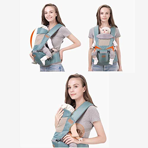 NJ Babydrager- Baby Carrier met comfortabele ademende schouders 3 tot 48 maanden babydrager taille 56-108 cm blauw - Image 5