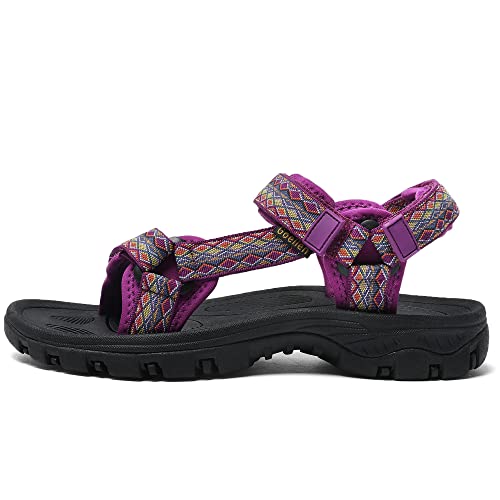 Women's Hiking Sport Sandals Water Outdoor Athletic Shoes With Arch Support Adjustable Beach Shoes3