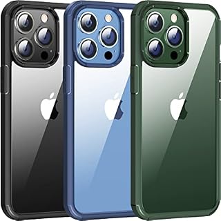 CASEKOO   Shockproof Designed for iPhone 13 Pro Max Case [10FT Military Grade Drop Protection] Shockproof Clear Hard Back (Not Yellowing) Slim Protective Case for iPhone 13 Pro Max -Blue