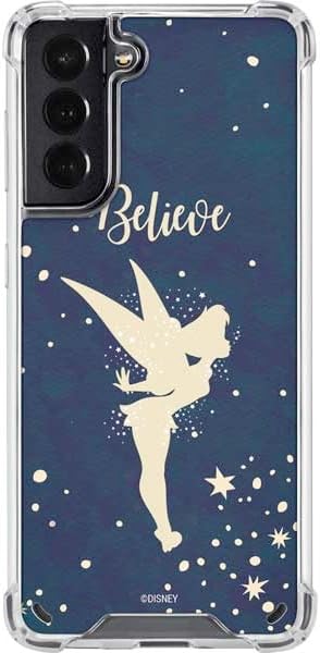 Skinit Clear Phone Case Compatible with Galaxy S21 5G - Officially Licensed Disney Tinker Bell Believe Design