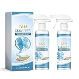 Potente detergente per ventole domestiche, spray detergente per ventole, spray detergente per ventole senza risciacquo, per ventilatori domestici, ventilatori da pavimento e da pavimento (2PC)