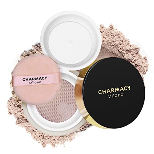 CHARMACY Loose Setting Powder Face Makeup,Waterproof Oil-Controlling Foundation and long-lasting Facial Cosmetics Including Velvet Puff