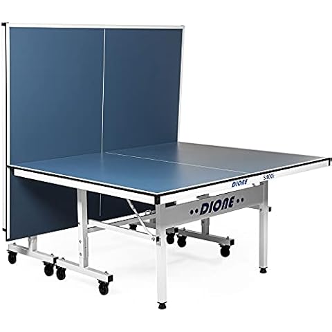Dione Tischtennisplatte School Sport 400 kompakt Indoor Blau TT-Platte rollbarer und klappbar Tischtennistisch Cover