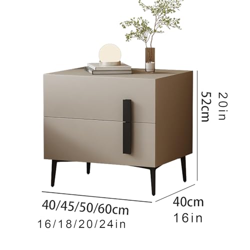 Petite table d'appoint pour salon, table de chevet rustique 2 tiroirs - 3