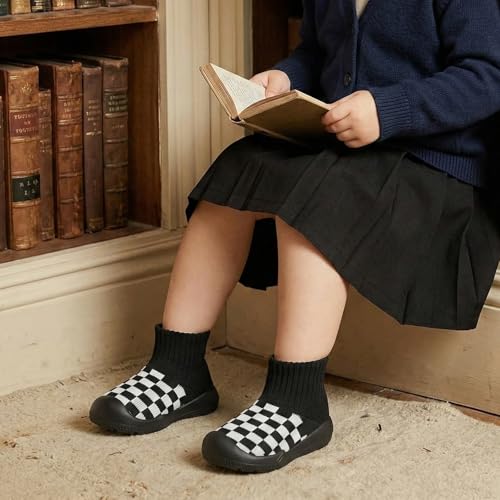 MORENDL Toddler Sock Shoes Baby Walking Shoes Infant Slippers Boys & Girls Non-Slip Sneakers - Thumbnail 2