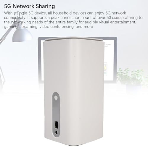 ciciglow 5G CPE Router with SIM Card Slot, Portable Cellular Router, Wireless Router with WiFi 6 Mesh System for Home Office Indoor Wireless Internet (UK Plug) - Image 3