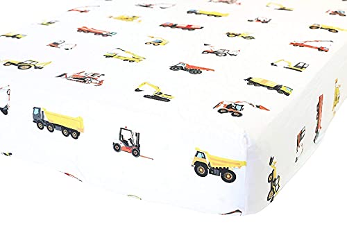 Bundle of ADDISON BELLE Products - 100% Organic Fitted Crib Sheet + Everything Blanket - Construction Trucks - Soft, Durable & Breathable Bundle of ADDISON BELLE Products - 100% Organic Fitted Crib Sheet + Everything Blanket - Construction Trucks - Soft, Durable & Breathable