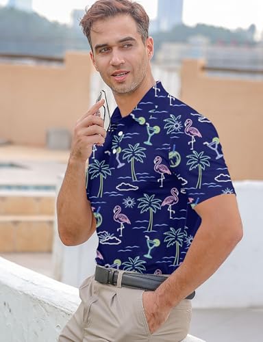 Mens Funny Golf Shirts for Men Polo Performance Moisture Wicking Dry Fit Shirt M-XXL2