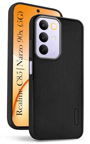 Image of Jkobi Rubberised Back Cover Case for Realme C85 5G | Realme Narzo 90x (Textured Grip Design | Micro-Fiber Cloth Inside | Slim and Light Weight | Soft Touch and Feel)