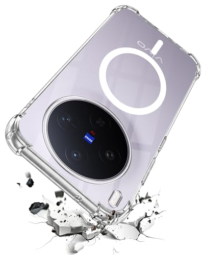 Image of Jkobi Shockproof Crystal-Clear Back Cover for Vivo X300 5G (Magsafe Wireless Support | Drop & Camera Protection | Hard Polycarbonate)