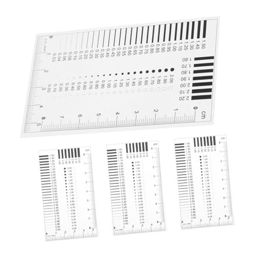 CHICAMPERA 4個 透明 定規 精密線 亀裂測定用胸?量? 工業用欠陥評価に 携帯可