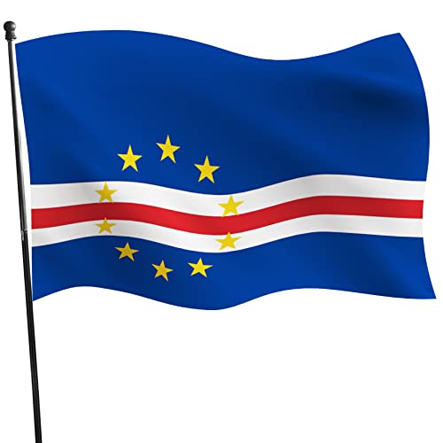 YongFoto Bandeira de Cabo Verde 1,2 x 1,8 m Bandeira de Cabo Verde Banner para celebrações ao ar liv
