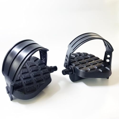 Floweringbeter Pedales de pie para ciclos de ejercicio de fitness con sistema de resistencia magnética que soporta suave y silencioso para rutinas de ciclismo en interiores (1/2PP)