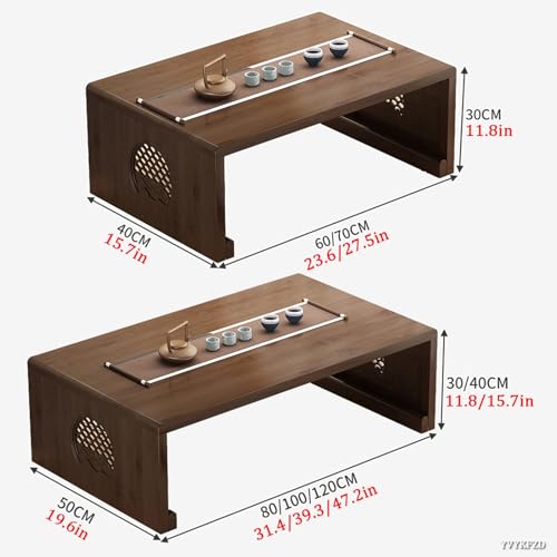 Table Basse Pliante Tatami Japonaise et Table d'Appoint de Sol - 3