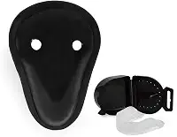Protetor Genital Coquilha + Bucal Com Estojo Muay Thai, Boxe